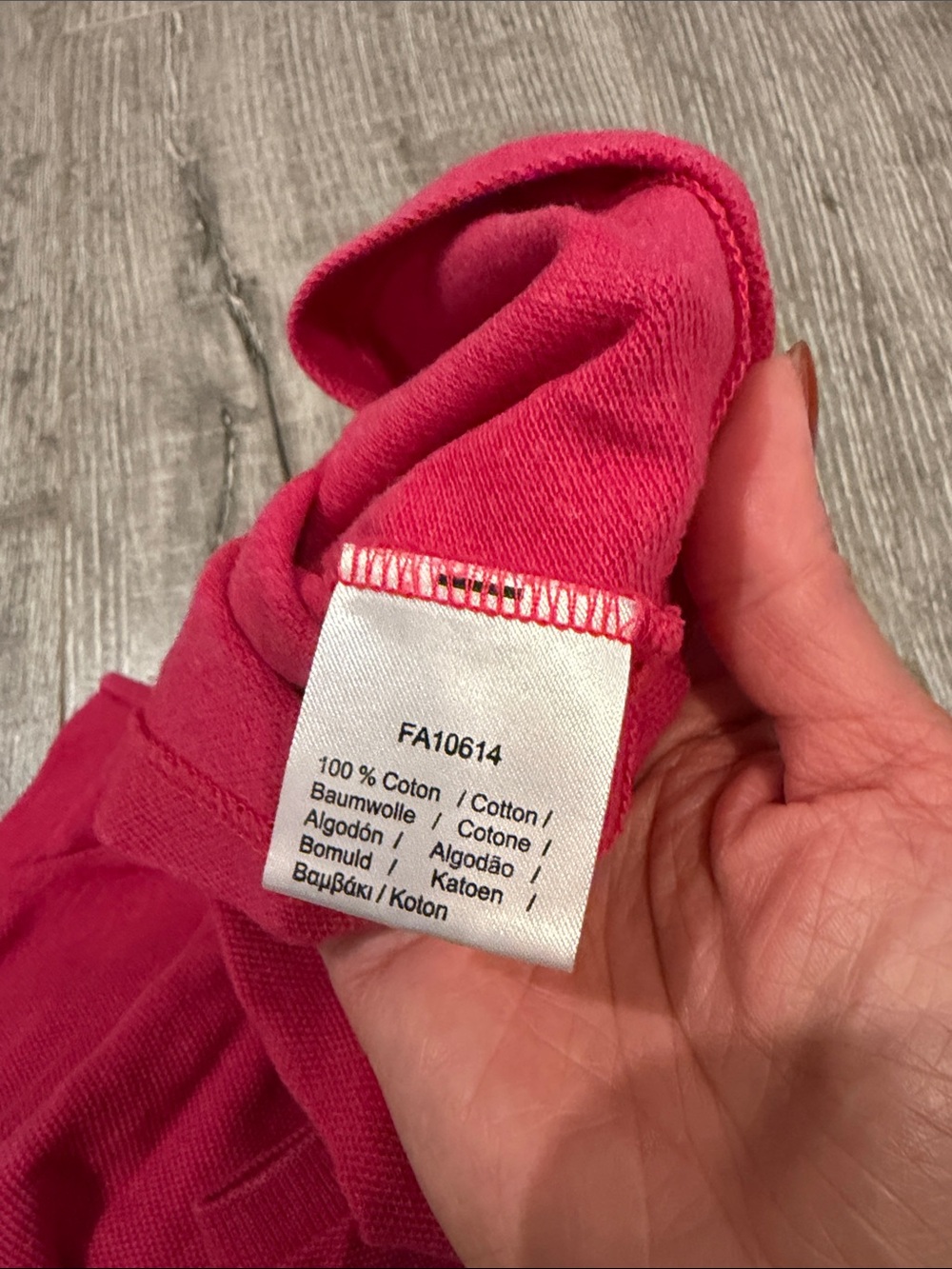 Lacoste Kids Hot Pink Polo with Green Crocodile Logo - Picture 3 of 4